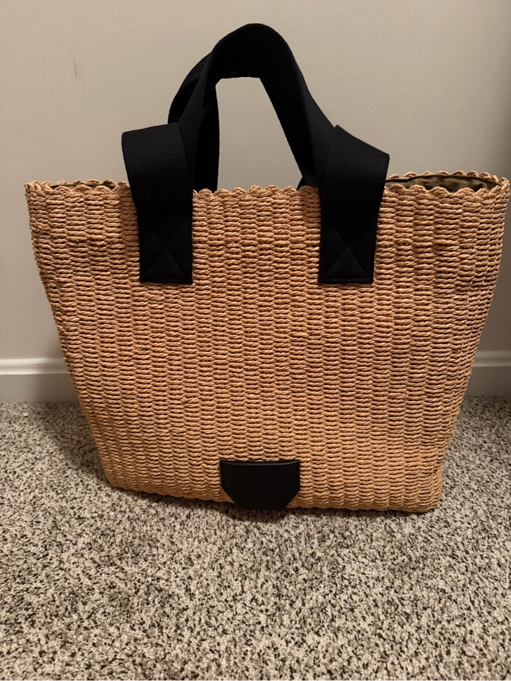All Saints Izzy Straw Tote